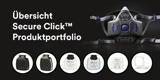 Produktkatalog der 3M Secure Click™ Halbmasken Serie
