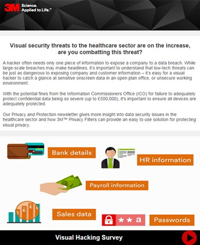 Bildschirm mit Healthcare Newsletter
