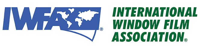 Blaues und grünes IWFA-Logo – International Window Film Association
