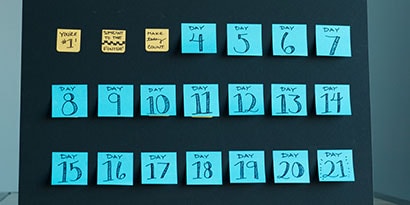 In 21 Tagen eine Gewohnheit einführen oder mit ihr brechen