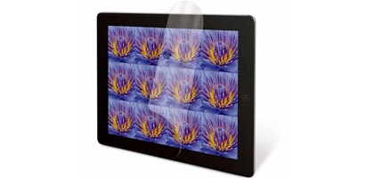 Tablet mit Displayschutz in Aktion
