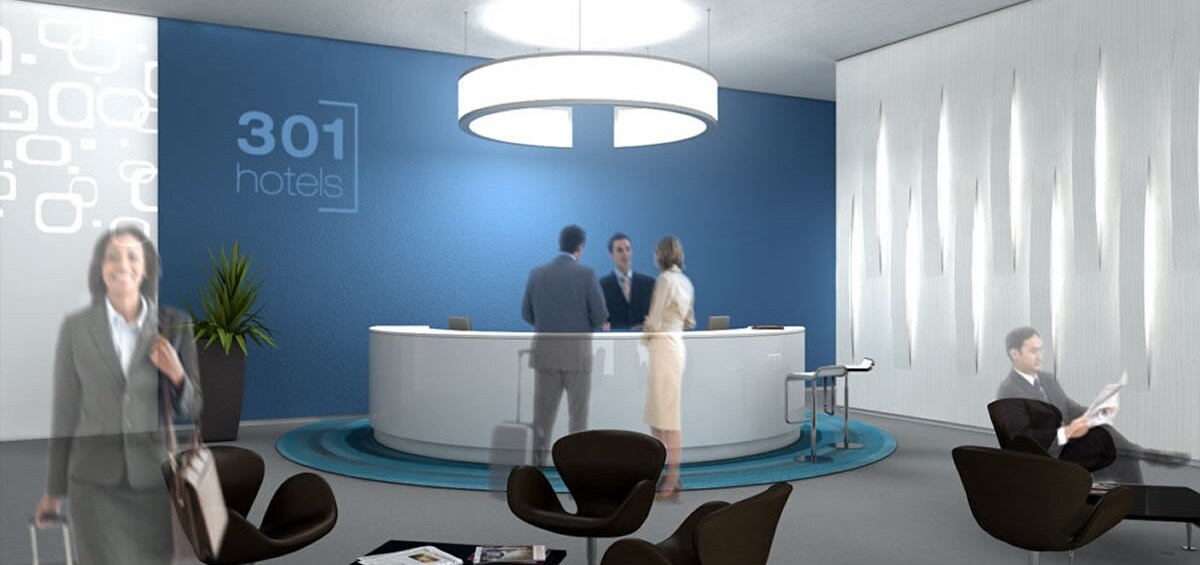 Die Hotelrezeption
